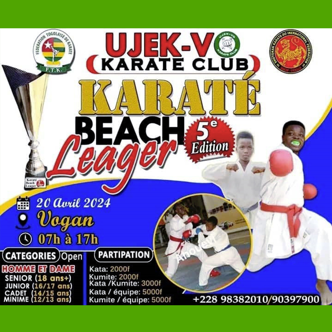 Karate / Parrainage KARATE BEACH LEAGER 5ème Edition à Vogan