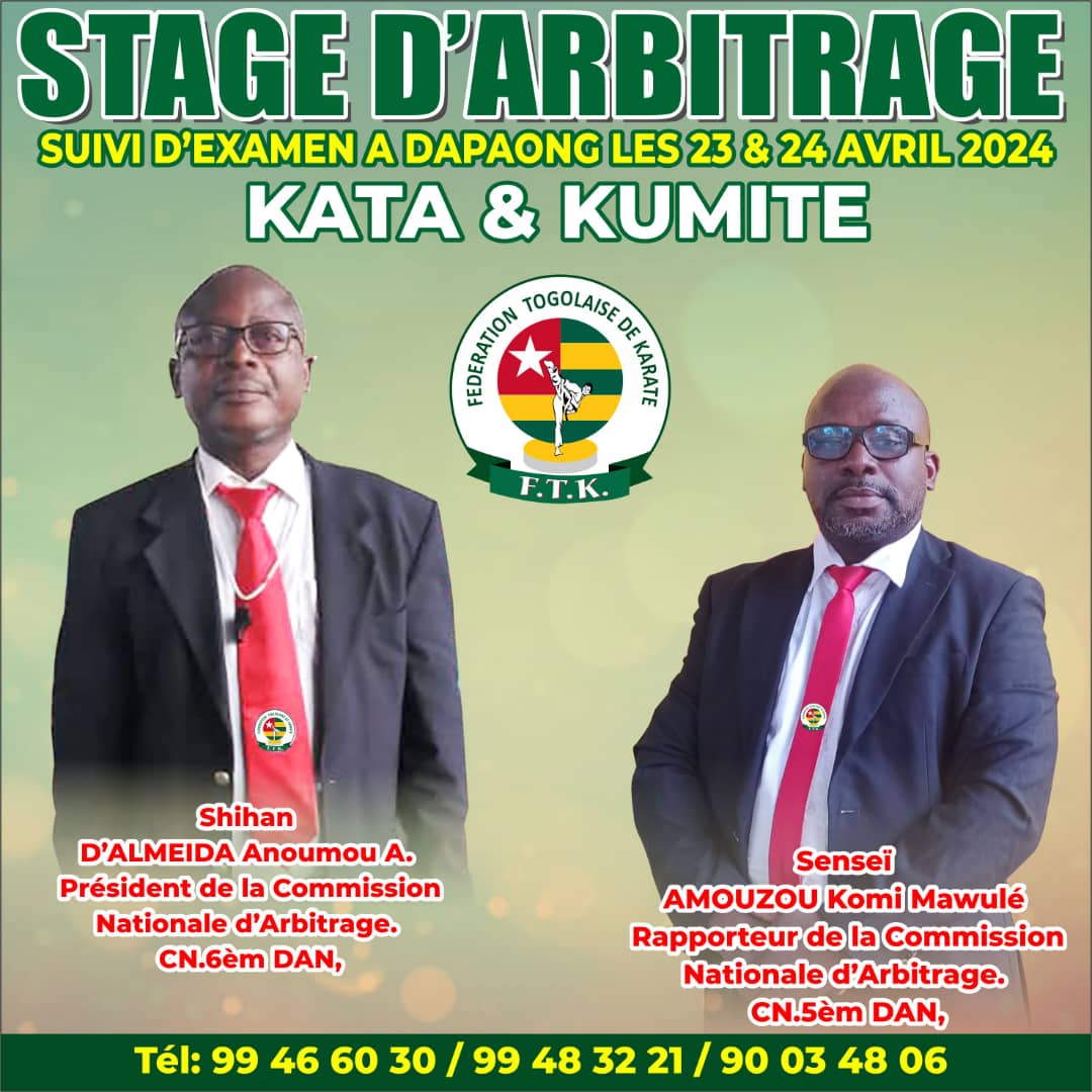 Karaté / De nouveaux Arbitres de Karaté à DAPAONG et CINKASSE